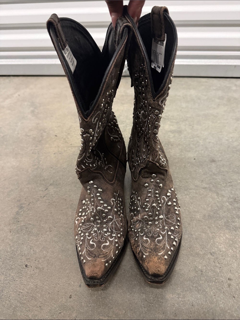 Studded Western Ankle Boots